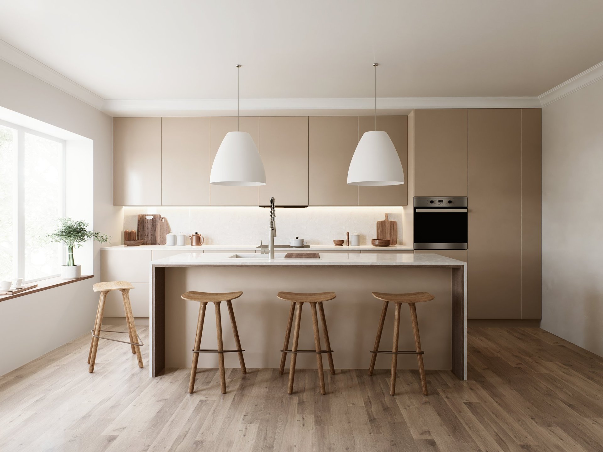 Clean modern kitchen interior